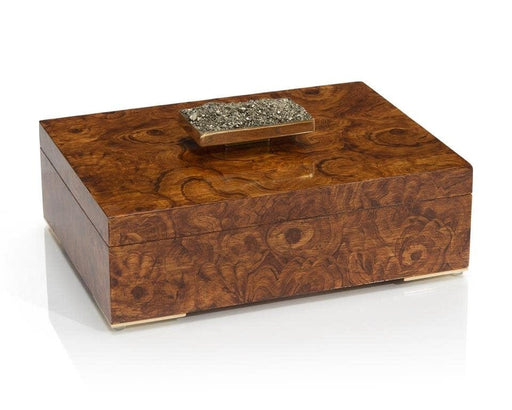 John-Richard Faux Burled Box with Pyrite