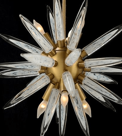 John Richard Handblown Glass Sphere Droplight with Six Lights