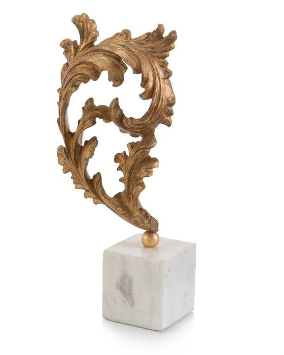 John Richard Medium Gold Baroque Leaf On Marble