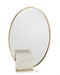 John Richard Oval Mirror in Brass and Marble
