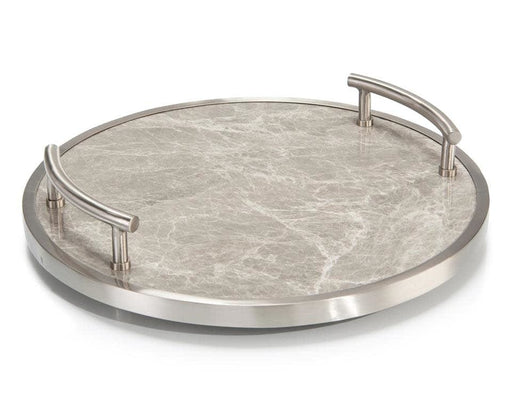 John Richard Trays Grey Round Tray - FINAL SALE