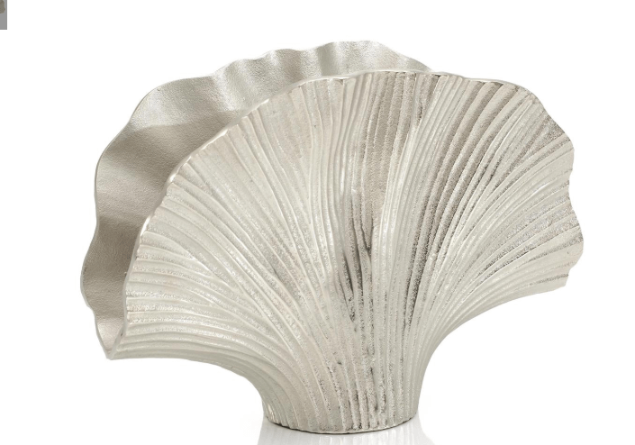 John Richard Unclassified Nickel Ginkgo Leaf Vase I