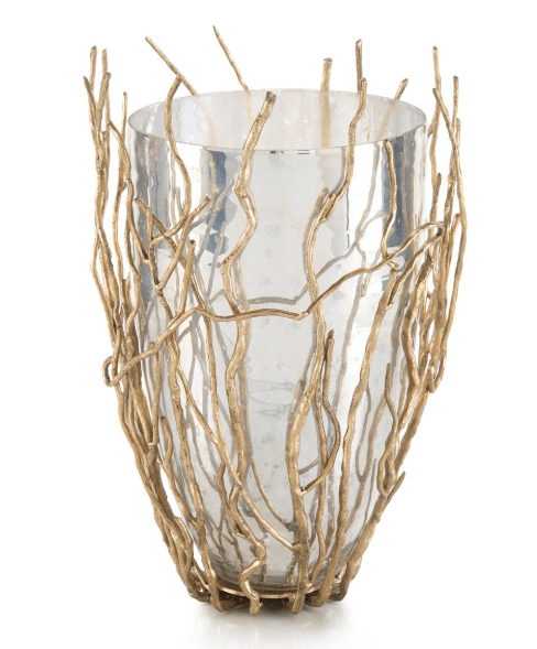 John Richard Unclassified Sapling-Encased Silvered Glass Vase