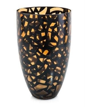 John-Richard Vases Confetti Amber and Black Vase - FINAL SALE