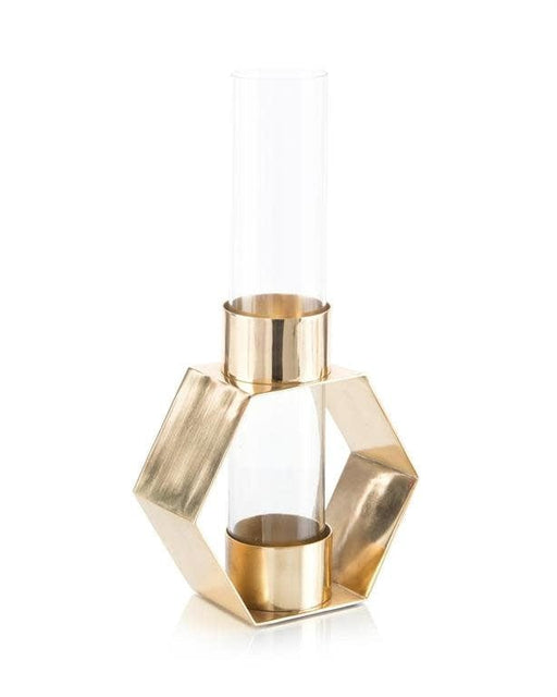 John Richard Vases Penta Brass and Glass Vase