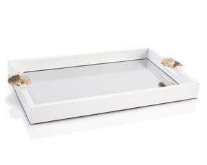 John Richard White Tray With Turtle Shell