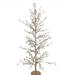 K & K Interiors Christmas 33 Inch Gold Glittered Twig Tree With Pearl