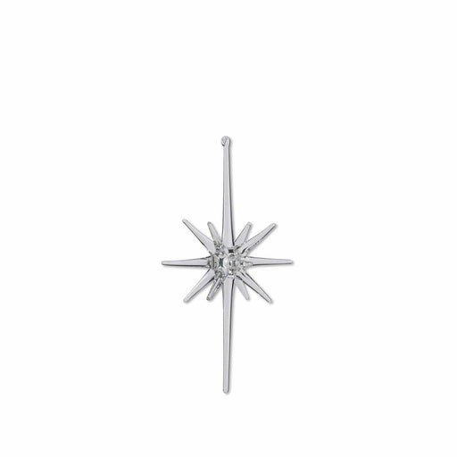 K & K Interiors Christmas Ornaments 7.25 Inch Clear Glass Starburst Ornament