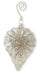 K & K Interiors Ornaments 5 Inch Mercury Glass Heart Ornament with Crystal Flower