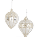 K & K Interiors Ornaments SILVER GLITTERED SHATTERPROOF FINIAL ORNAMENT