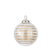 K & K Interiors Unclassified 3.5 Inch Gold Gilded Stripe Etched Clear Glass Ornament