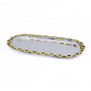 Kinor Decor Luxe Linked Stainless Steel Oval Serving Platter