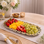 Kinor Decor Luxe Linked Stainless Steel Oval Serving Platter