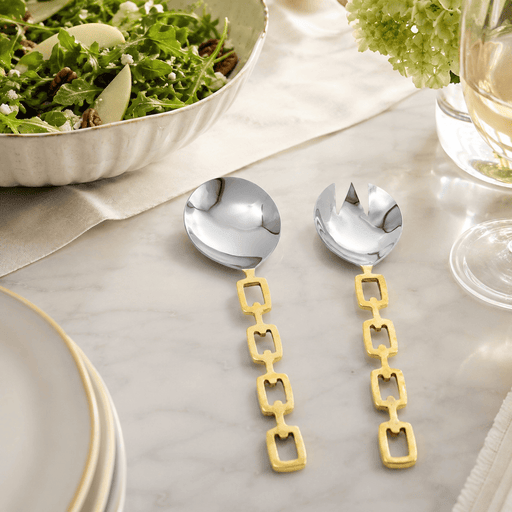 Kinor Decor Luxe Linked Stainless Steel Salad Server
