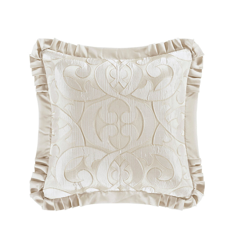 La Boheme 20" Square Embellished Decorative Throw Pillow