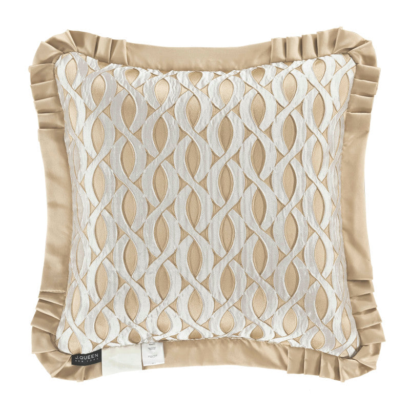 La Boheme 20" Square Embellished Decorative Throw Pillow