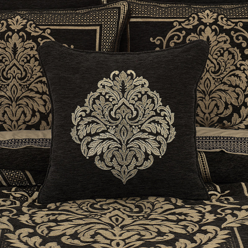 Laurenza 18" Square Embellished Decorative Throw Pillow