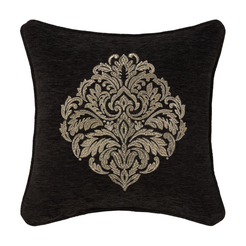 Laurenza 18" Square Embellished Decorative Throw Pillow