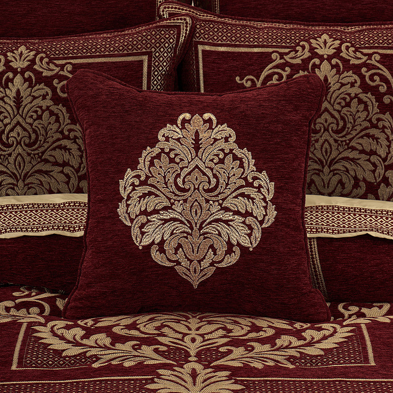 Laurenza 18" Square Embellished Decorative Throw Pillow