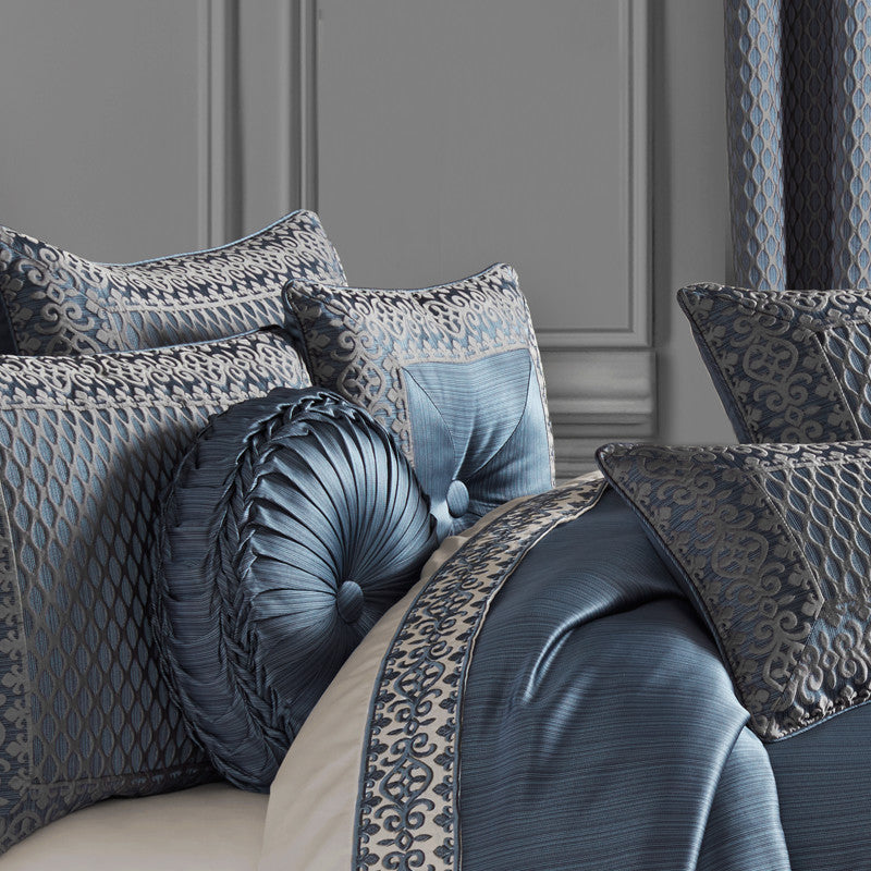 Leah 18" Square Embellished Decorative Throw Pillow