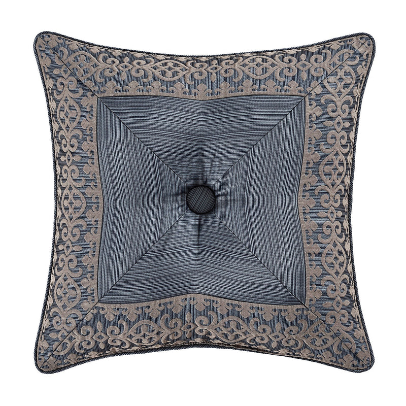 Leah 18" Square Embellished Decorative Throw Pillow