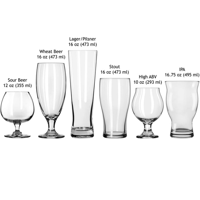 Libbey Beer Libbey Craft Brews Assorted Beer Glasses, Set of 6