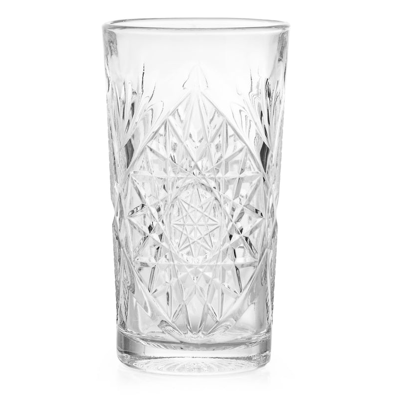 Libbey Beverageware Libbey Hobstar Cooler Glasses, 16-ounce, Set of 4