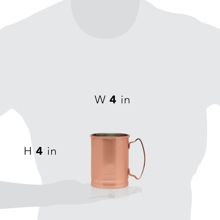 Libbey Beverageware Libbey Moscow Mule Copper Mugs, 14-ounce, Set of 4