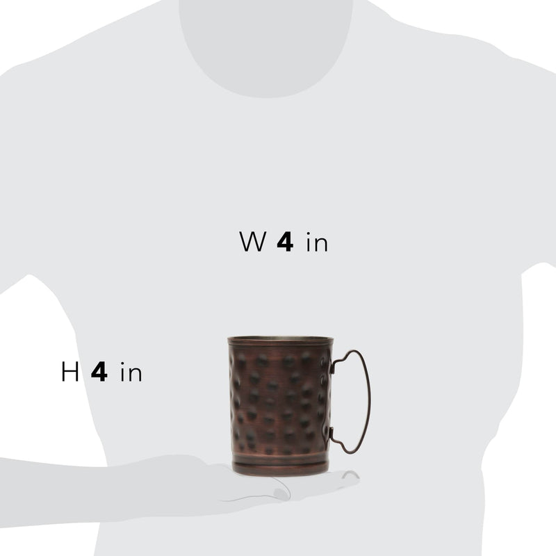 Libbey Beverageware Libbey Moscow Mule Hammered Copper Mugs, 14-ounce, Set of 4