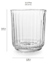 Libbey Beverageware Libbey Paneled Double Old Fashioned Rocks Glasses, 11.2-ounce, Set of 6
