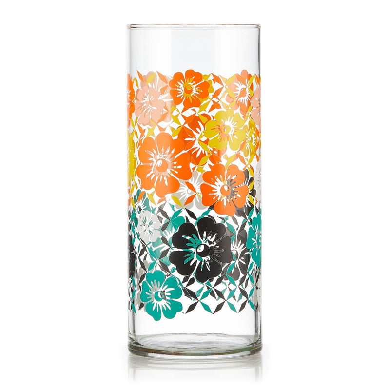 Libbey Beverageware Libbey Vintage Flower Power Cooler Glasses, 16-ounce, Set of 4