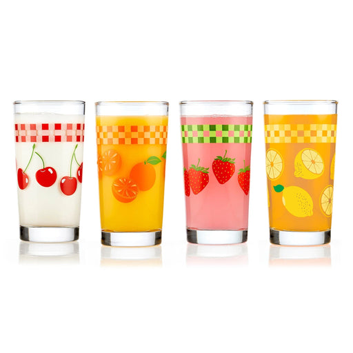 Libbey Beverageware Libbey Vintage Juice Glasses, 11-ounce, Assorted, Set of 4