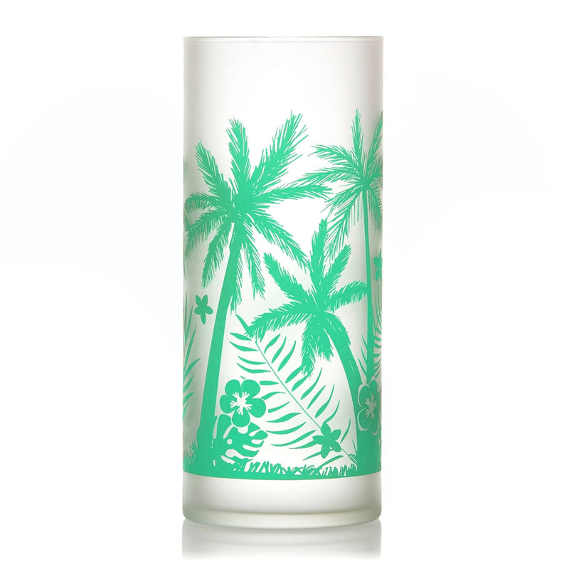 Libbey Beverageware Libbey Vintage Palm Trees Cooler Glasses, 16-ounce, Set of 4