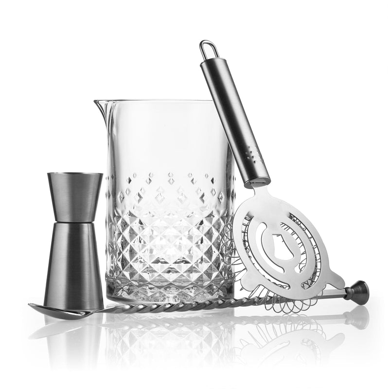 Libbey Cocktails and Spirits Libbey Classic Cocktail Carats 4-Piece Bar Mixing Set