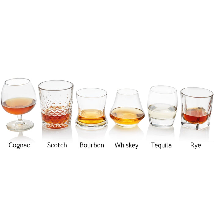 Libbey Cocktails and Spirits Libbey Craft Spirits Assorted Drinkware Glasses, Set of 6