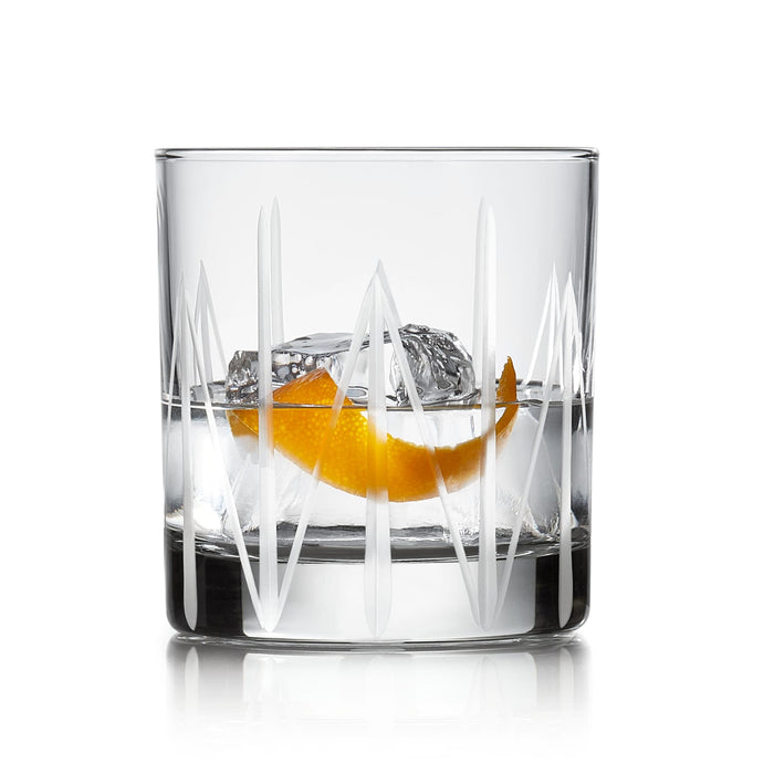 Libbey Cocktails and Spirits Libbey Cut Cocktails Structure Rocks Glasses, 11-ounce, Set of 4