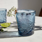 Libbey Cocktails and Spirits Libbey Hobstar Double Old Fashioned Glasses, 12-ounce, Set of 4