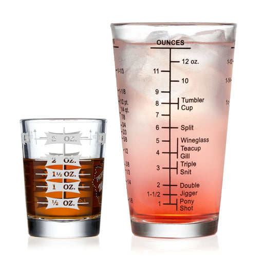 Libbey Cocktails and Spirits Libbey Mixologist Essentials 2-Piece Measuring Glass Set