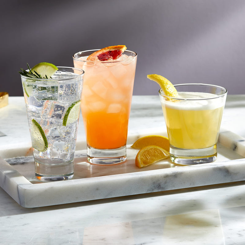 Libbey Cocktails and Spirits Libbey Modern Bar Essentials Highball Drinking Glasses, 12 ounce, Set of 6