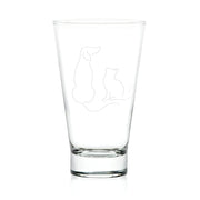 Libbey Cocktails and Spirits Libbey Modern Pets BFF's Tumbler Drinking Glasses, 14 ounce, Set of 4