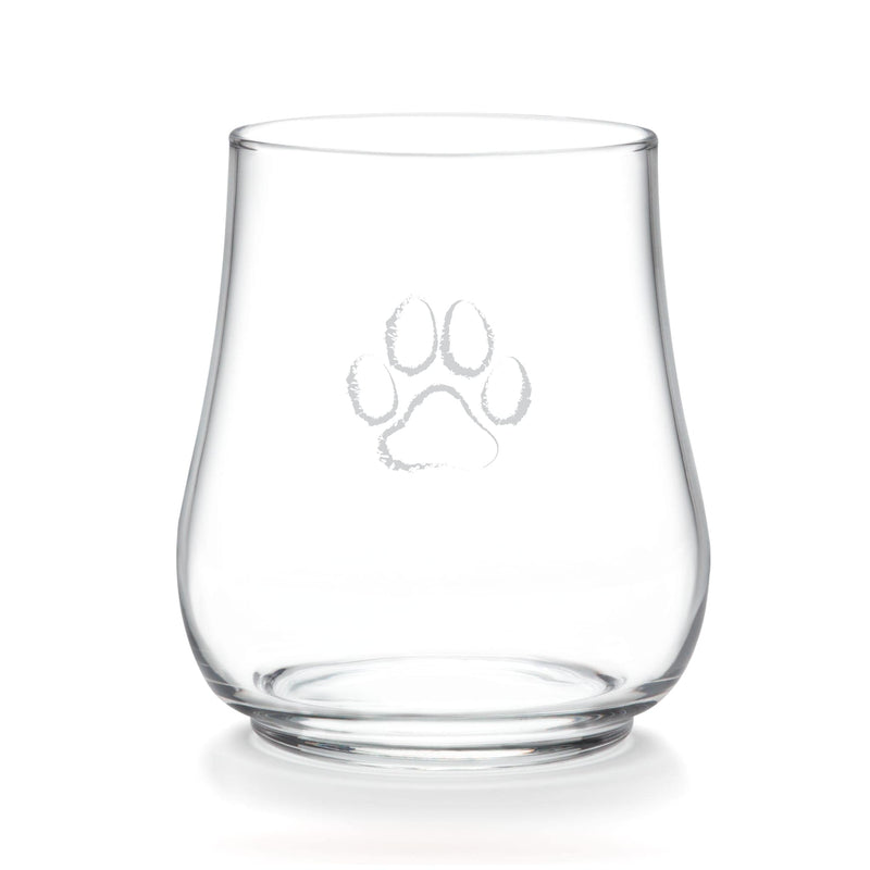 Libbey Cocktails and Spirits Libbey Modern Pets Posh Paw All-Purpose Glasses, 17-ounce, Set of 4