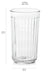 Libbey Cocktails and Spirits Libbey Paneled Tumbler Drinking Glasses, 17 ounce, Set of 6