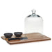 Libbey Serveware Libbey Acaciawood 4-Piece Cheese Board Serving Set with Glass Dome