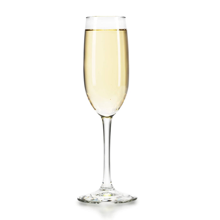 Libbey Stemware Libbey Entertaining Essentials Flute Glasses, 8-ounce, Set of 6