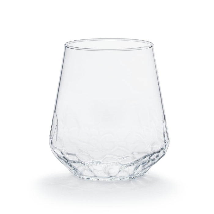 Libbey Stemware Libbey Hammered Base All-Purpose Stemless Wine Glass, 17.75-ounce, Set of 8