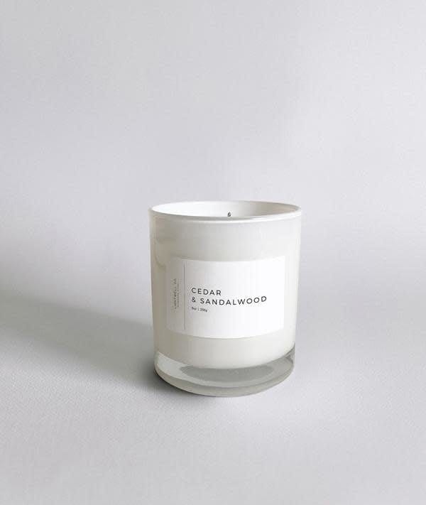 Lightwell Co. Cedar & Sandalwood White Tumbler
