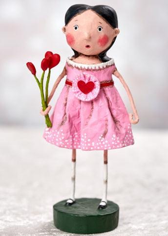 Lori Mitchell figurine Collecting Hearts Valentine's Day Figurine by Lori Mitchell