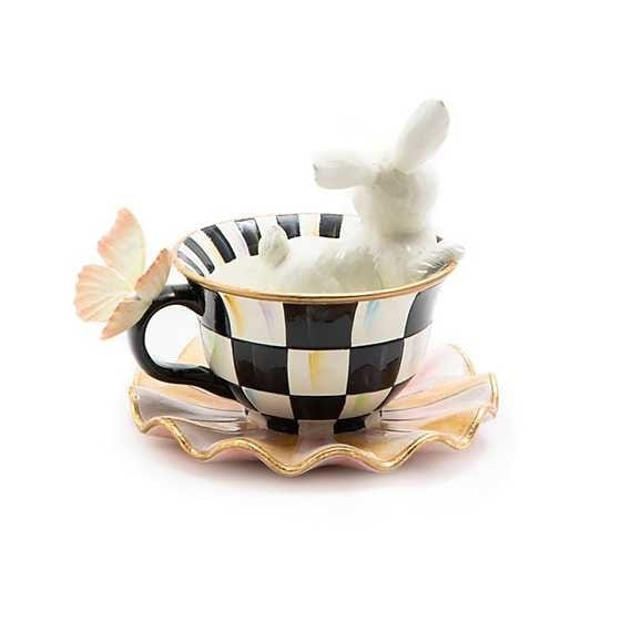 MacKenzie-Childs Accents Teacup Bunny