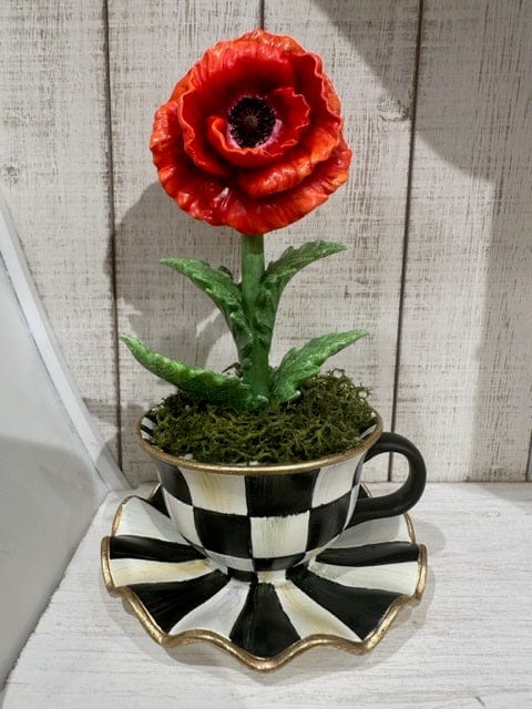 MacKenzie-Childs Accents Teacup Poppy