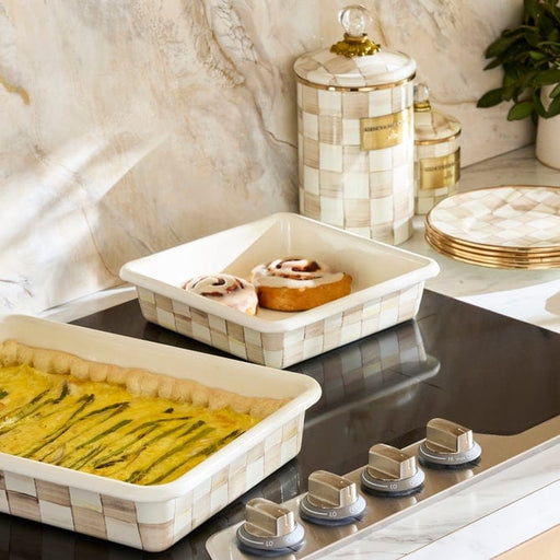 MacKenzie-Childs Baking Dishes Mackenzie-Childs Mocha Check 8" Square Baking Pan